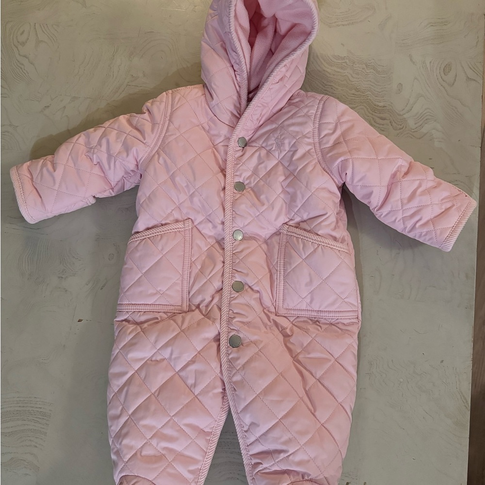 Ralph Lauren, baby girl quilted barn bunting - perfect condition!